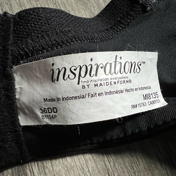 Inspirations by Maidenform Satin Bra w Lace Trim & Molded Padded Cups 36DD - Picture 6 of 7